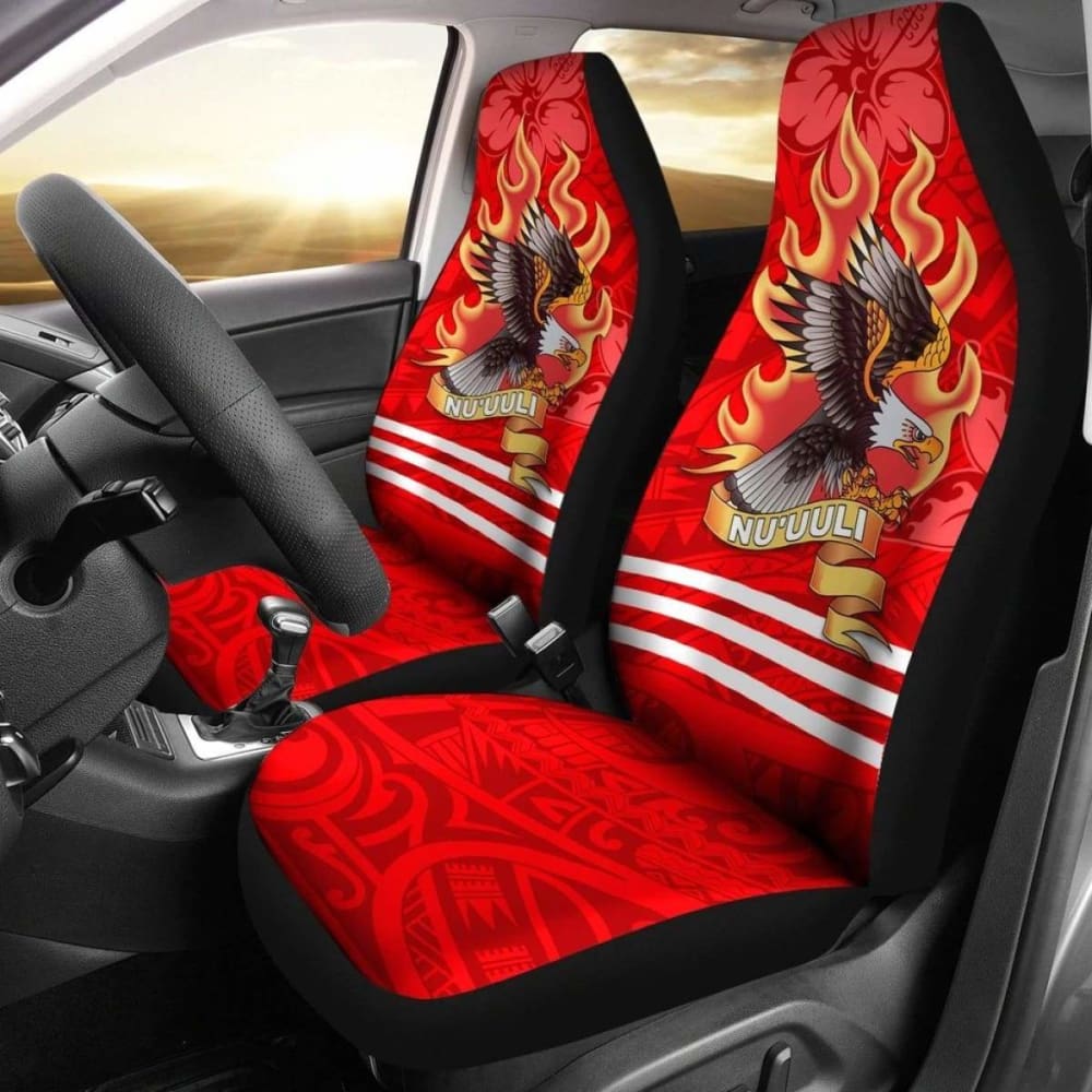 Premium American Samoa Car Seat Cover - Nu'Uuli Manulele Tausala Style 105905 - Waterproof & Durable Protection for Cars, Trucks & SUVs - Perfect for Travel, Commuting & Family Road Trips