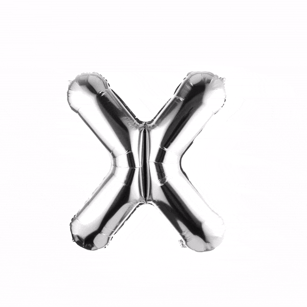 Balloonify Silver Mylar Letter X Balloon - 40