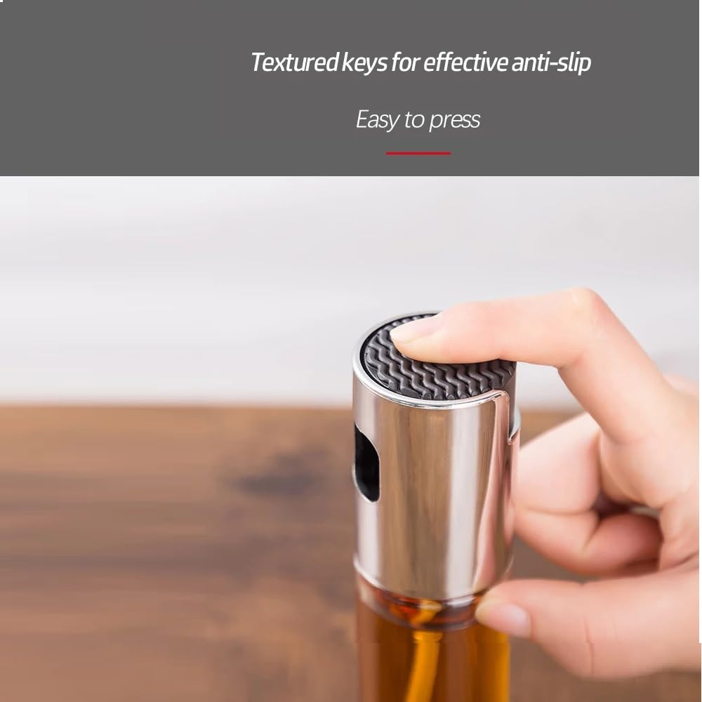 Prostuff.in® 100ml Transparent Glass Oil Spray Bottle - Dosa Oil Sprayer, Vinegar Dispenser, Cooking & Salad Dressing Bottle for Kitchen, BBQ, Baking - Leak-Proof ABS Cap (Perfect for Home Cooking & Restaurant Use)