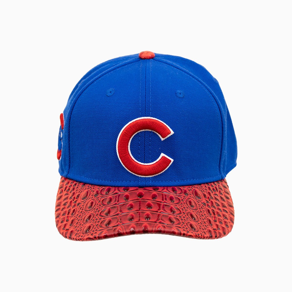 Chicago Cubs MLB Official Leather Visor Wool Snapback Hat - Adjustable Baseball Cap for Men & Women - Perfect for Games, Tailgating & Fan Gear Collection