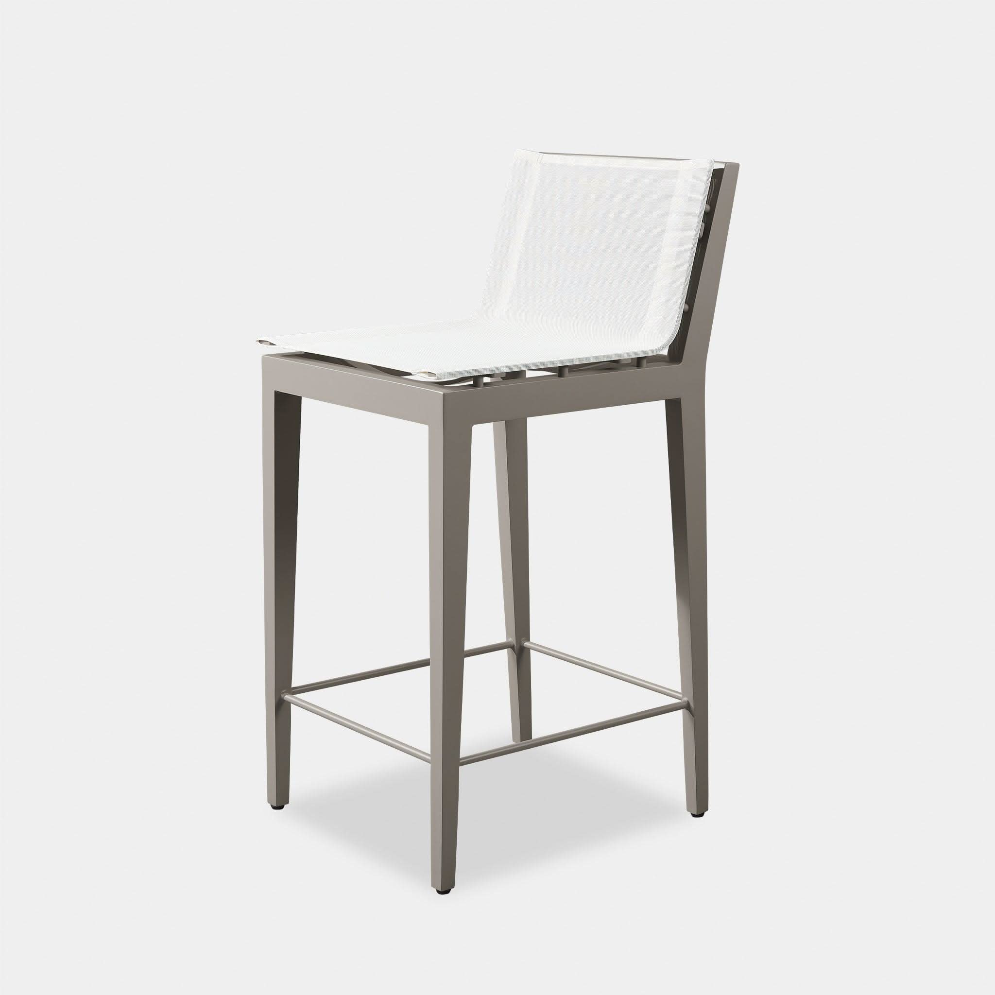 Byron Aluminum Counter Stool - Modern Bar Stool with Adjustable Height, Rust-Resistant Metal Frame & Comfortable Seat - Perfect for Kitchen Islands, Breakfast Bars & Home Bars