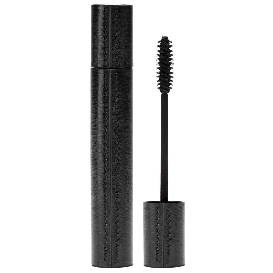 Black Serum Mascara in Leather Sleeve - Volumizing & Lengthening for Dramatic Lashes | Perfect for Night Out & Special Occasions