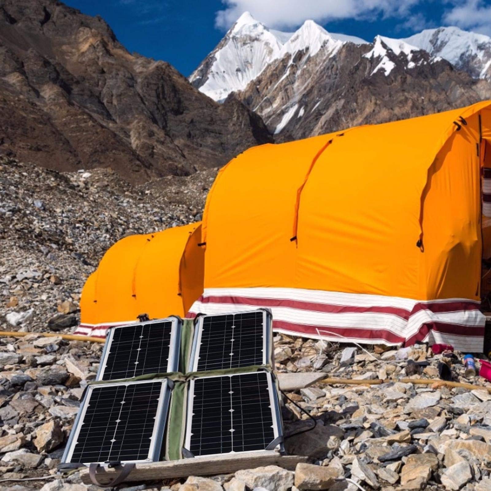 25W 18V Portable Solar Panel for Outdoor Camping, Hiking & Backpacking - Waterproof & Lightweight Solar Charger for Phones, Power Banks & Small Devices - Perfect for RV, Tent & Emergency Power Supply