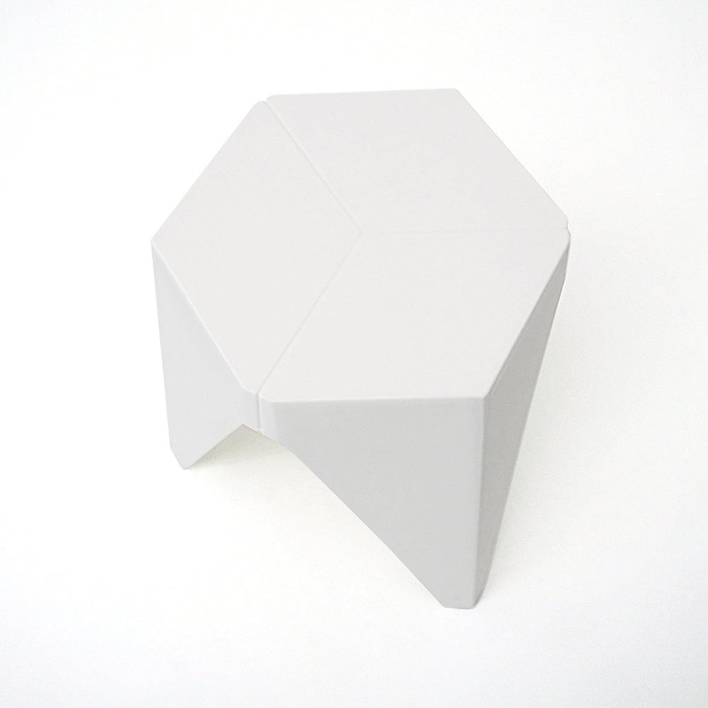 2-Pack White Plastic Bar Stools with Puzzle Design - Perfect for Kitchen Islands, Game Rooms & Small Spaces