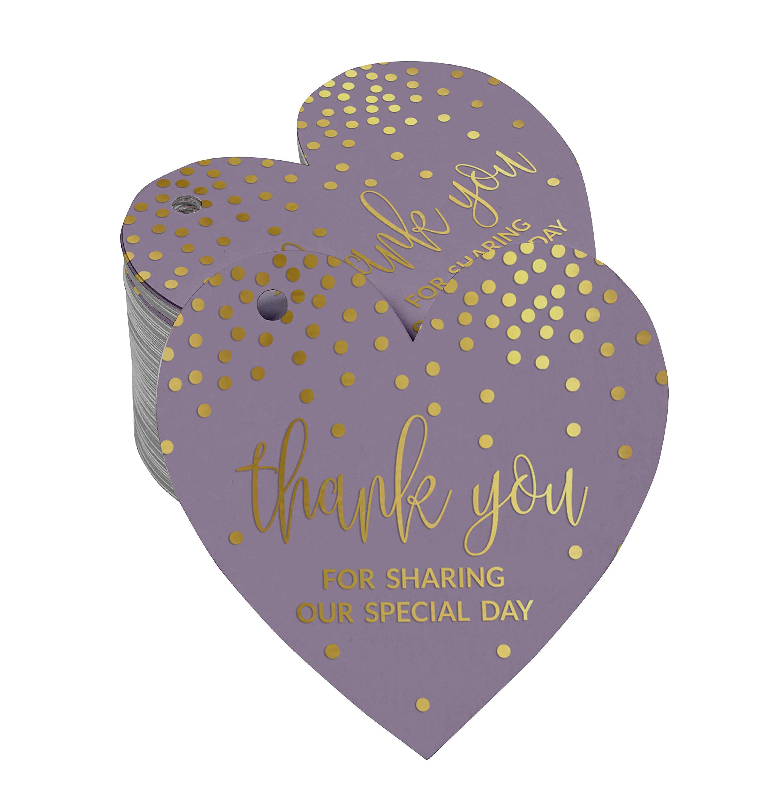 Gold Foil Thank You Tags for Special Occasions - 50pcs Elegant Bridal Shower, Baby Shower, Wedding, Birthday & Retirement Party Favor Tags - Perfect for Gift Wrapping & Event Decorations