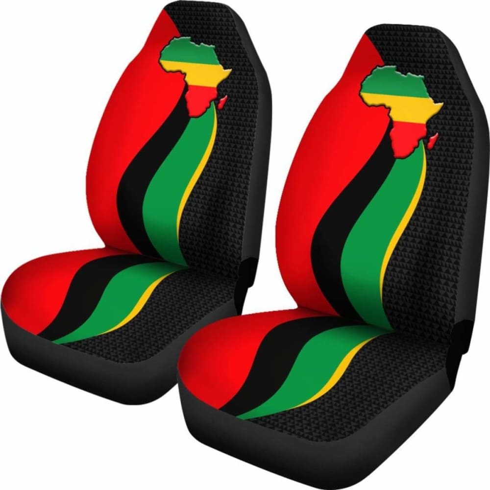 Premium African Car Seat Cover with Pan-African Flag & Map Design - Durable & Stylish for Cars, SUVs, and Trucks - Perfect for Cultural Pride, Road Trips, and Everyday Commute