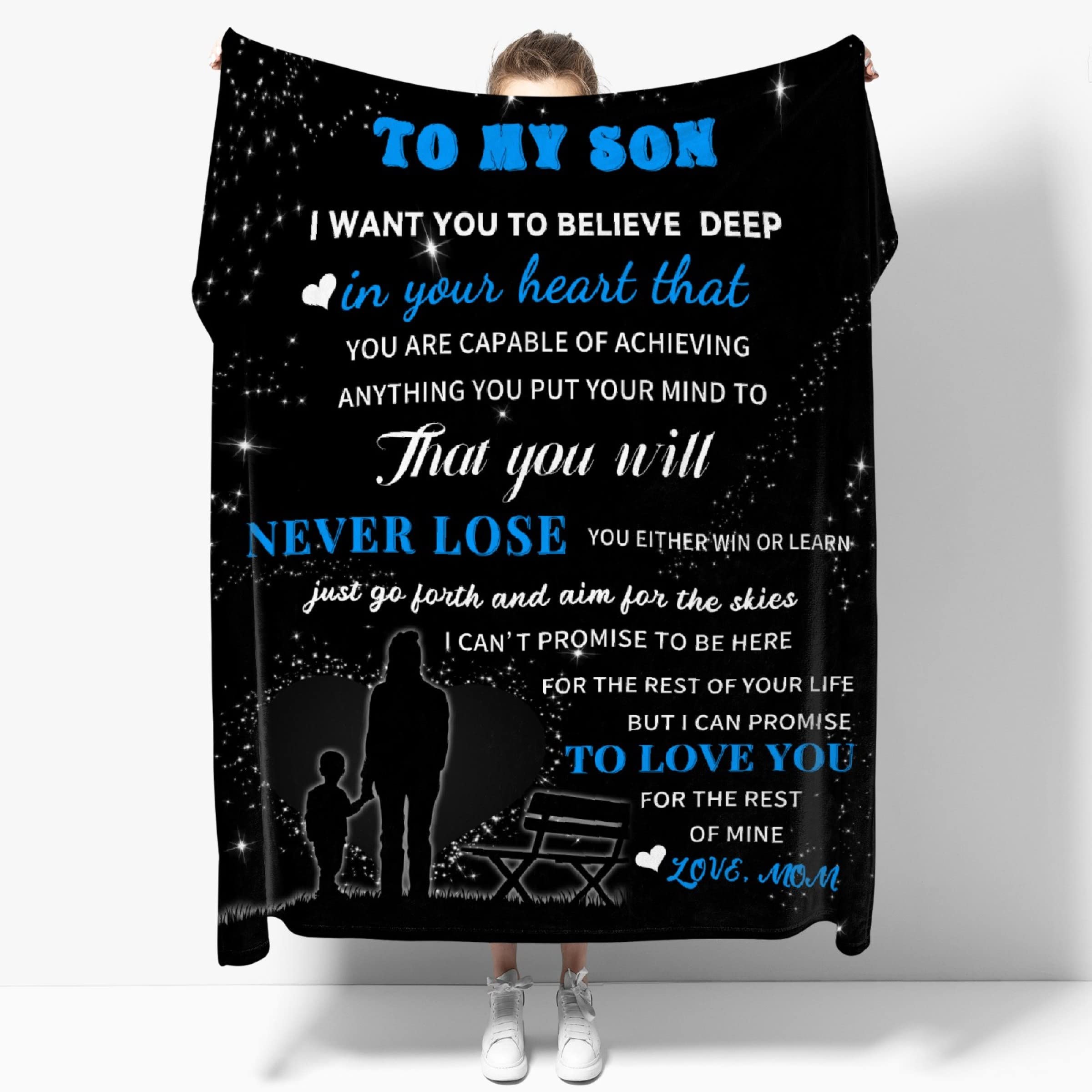 Kutadanti to My Son Gift - Soft Cozy Warm Flannel Throw Blanket (80