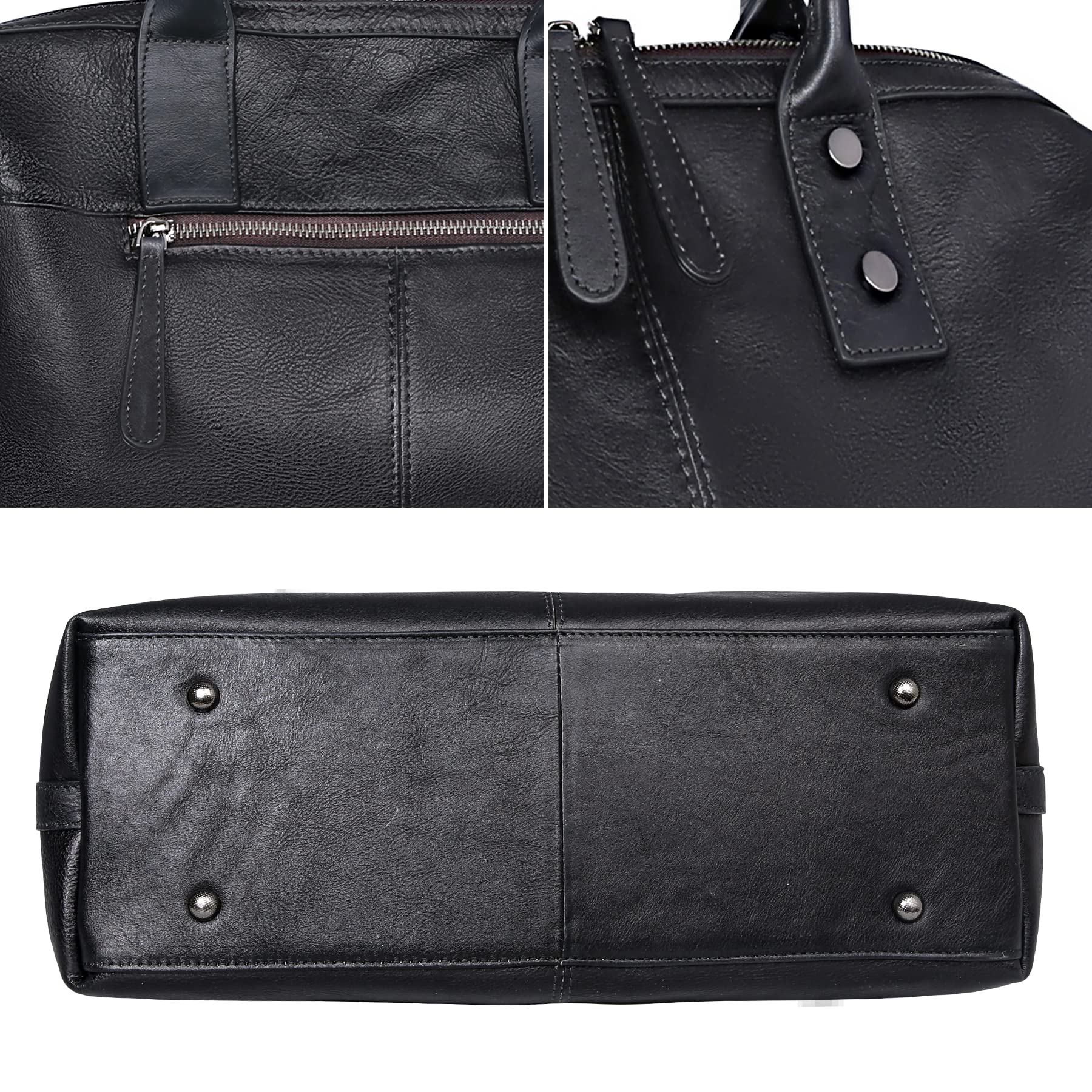 Genuine Leather Satchel Tote Bag for Women - Top Handle Designer Shoulder Bag with Large Capacity, Crossbody Purse for Work, Travel & Everyday Use