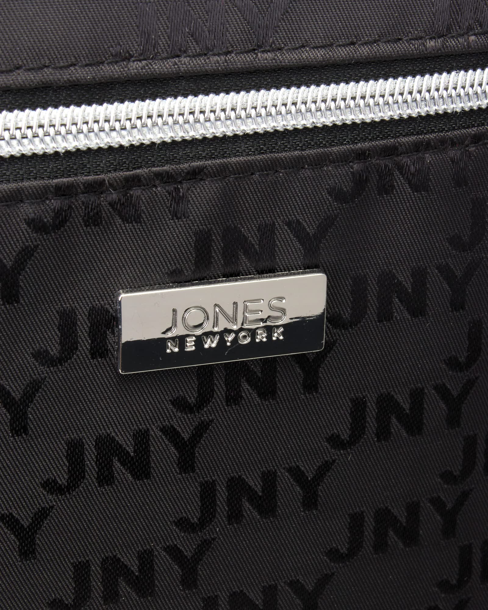 Jones New York Women's Cosmetics Bag - Travel Makeup Organizer & Toiletry Case with Black Tonal Logo | Perfect for Vacation, Business Trips & Daily Beauty Storage