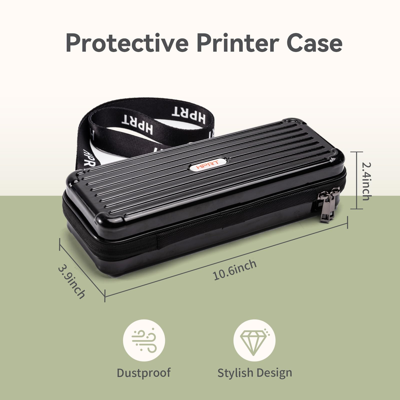 Durable Black Storage Case for MT610 & MT610 Pro Thermal Printers | Portable Carrying Case for Printer & Accessories | Perfect for Office, Warehouse & On-the-Go Printing Needs