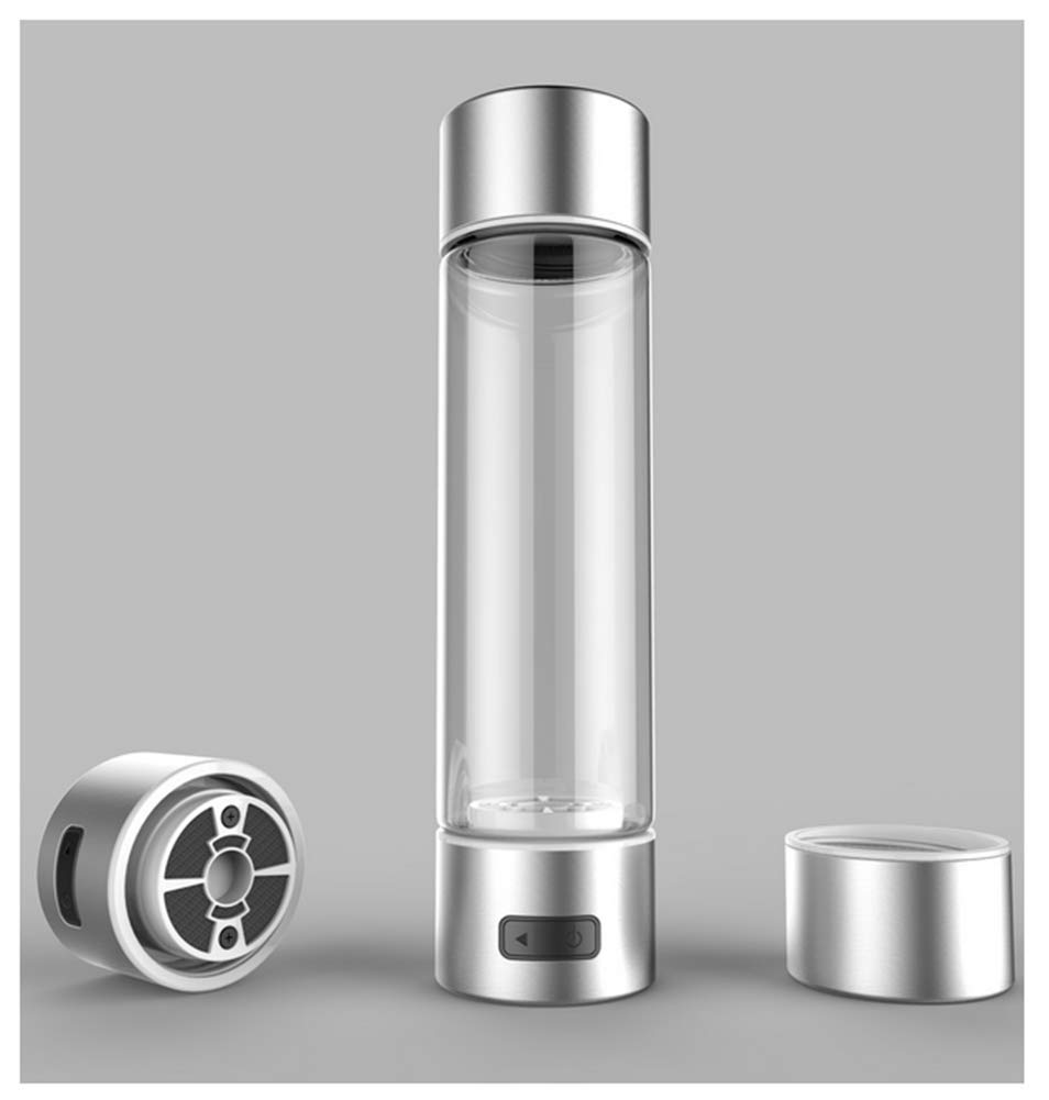Portable Hydrogen Water Bottle Generator - 450ml High Borosilicate Glass Fast Electrolysis Hydrogen Rich Maker for Hydration & Wellness | Perfect for Travel, Gym & Daily Detox