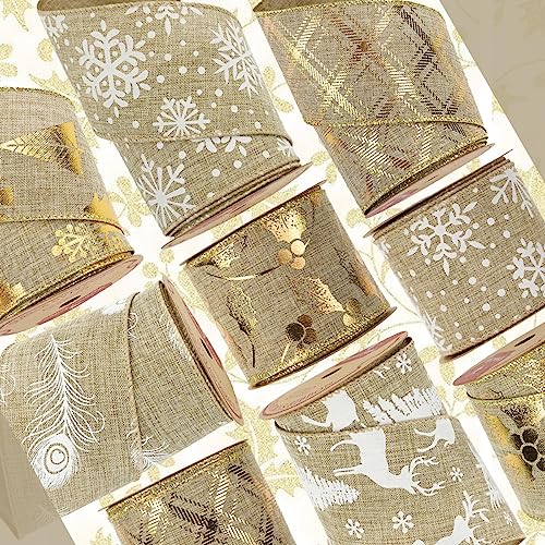 Burlap & Gold & White