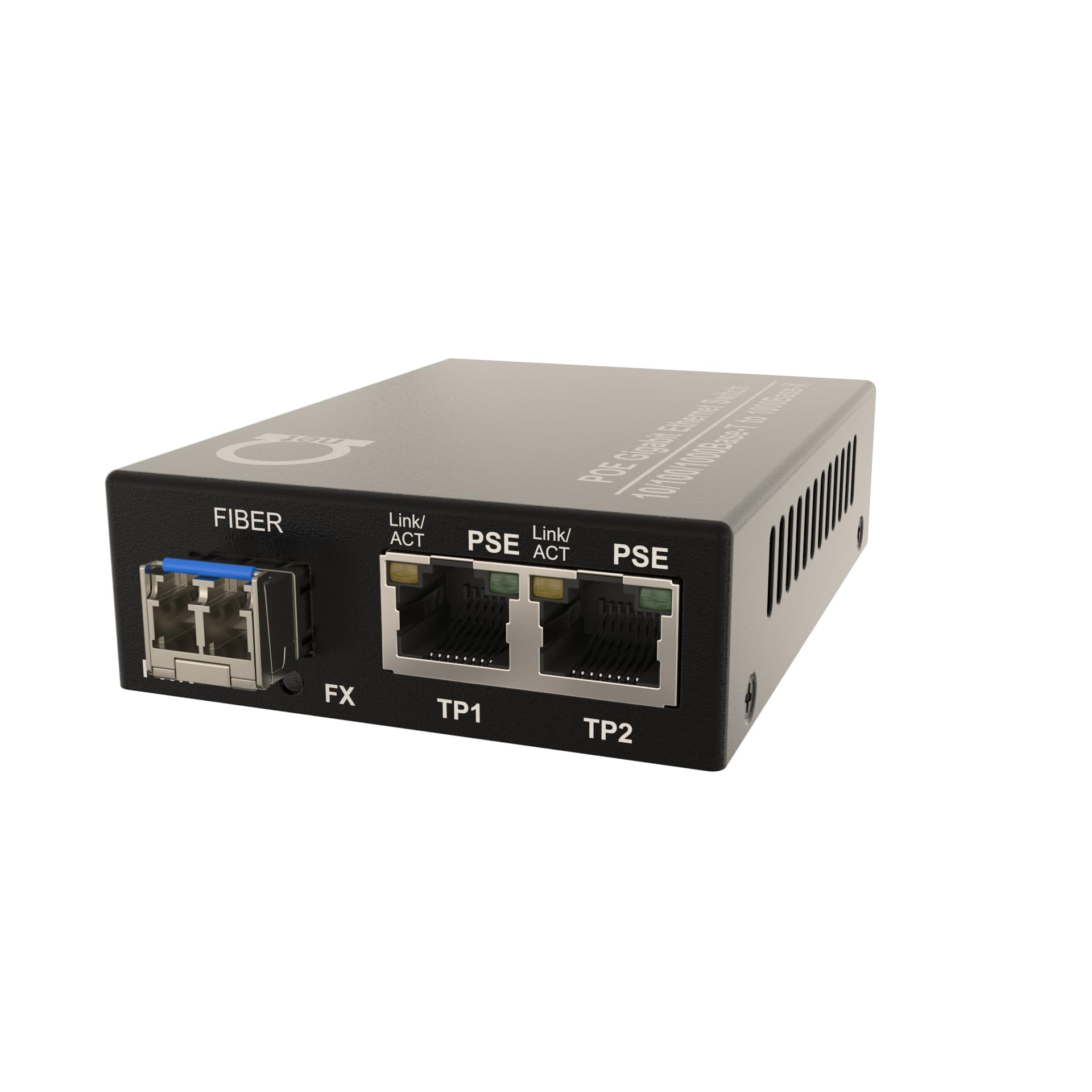 2-Port Gigabit PoE/PoE+ Single Mode LC 1310nm Fiber Media Converter - IEEE 802.3af/at Compliant, 20km (12.42 Mi) Range with PoE PSE Support | Perfect for Security Cameras, Wireless Access Points & Industrial Networks