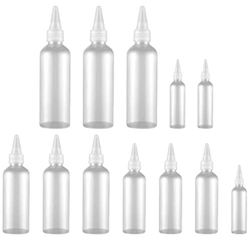 HEALLILY 20pcs Hair Color Applicator Bottles - Empty Refillable Squeeze Bottles with Pointed Tip for Salon & DIY Hair Dye, Makeup, Nail Art - Perfect for Professional Stylists & Home Use