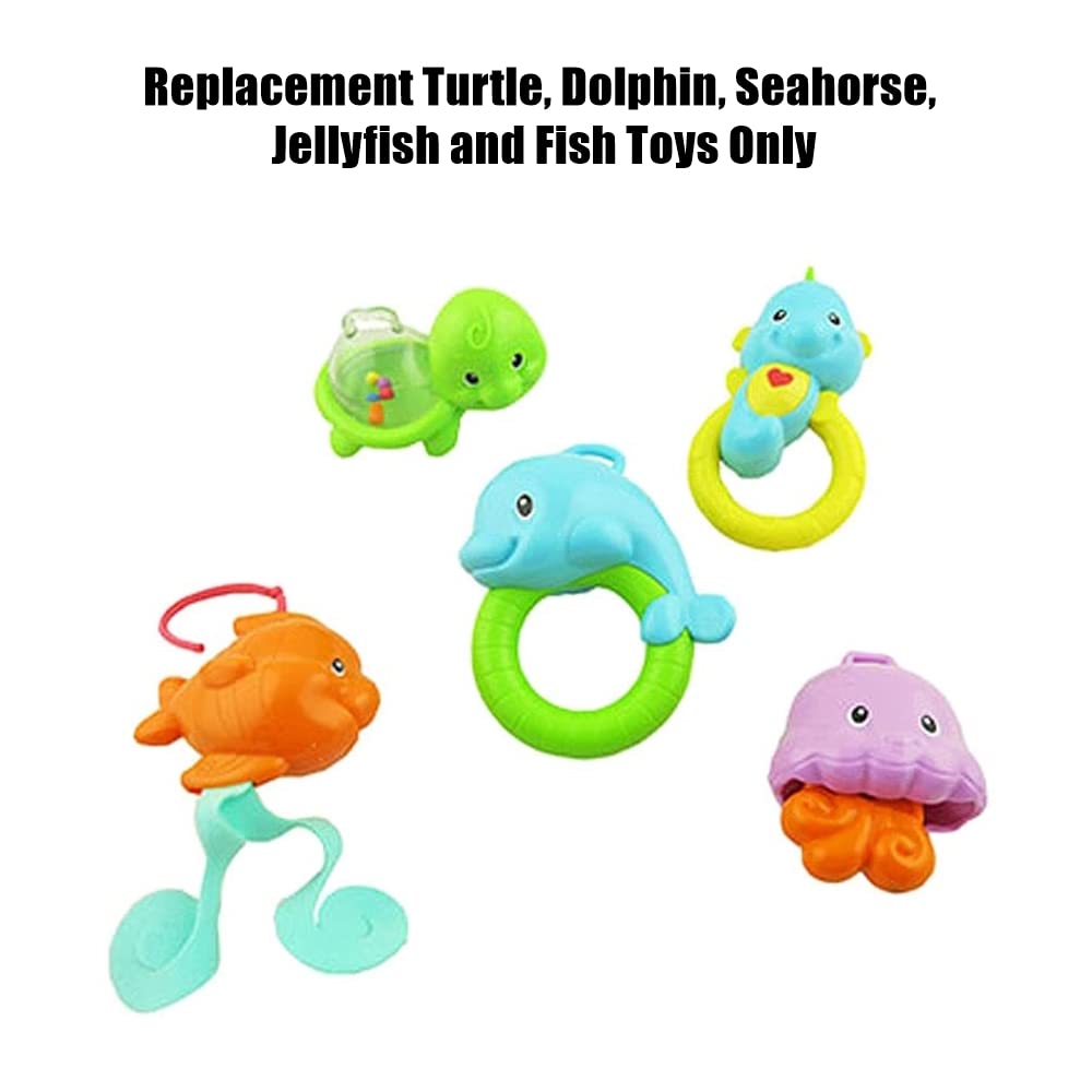 Fisher-Price 3-in-1 Soothe & Play Mobile Replacement Toys Set - DFP12 with Turtle, Dolphin, Seahorse, Jellyfish & Fish Figures | Perfect for Baby Crib Mobiles, Nursery Decor & Sensory Play