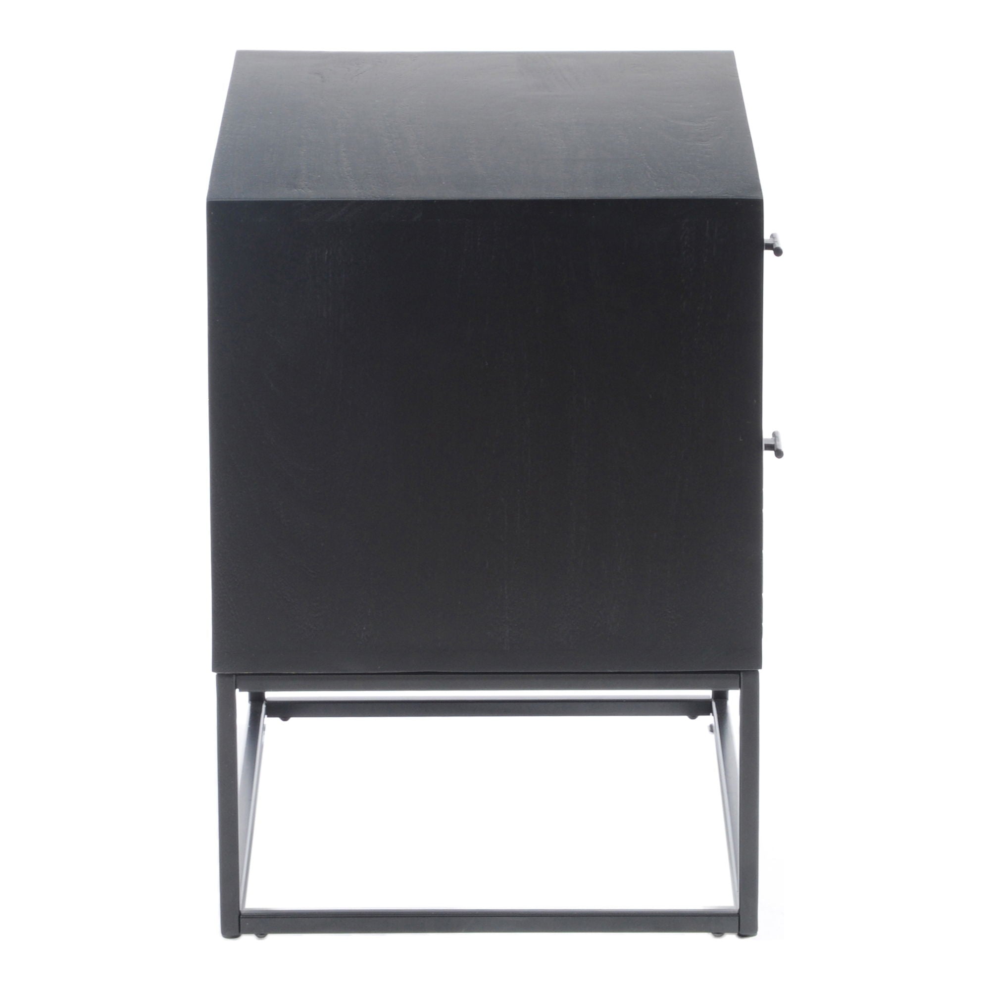 Modern Black Nightstand with Drawer - Stylish Bedside Table for Bedroom, Living Room, or Office - Perfect for Storage and Decor
