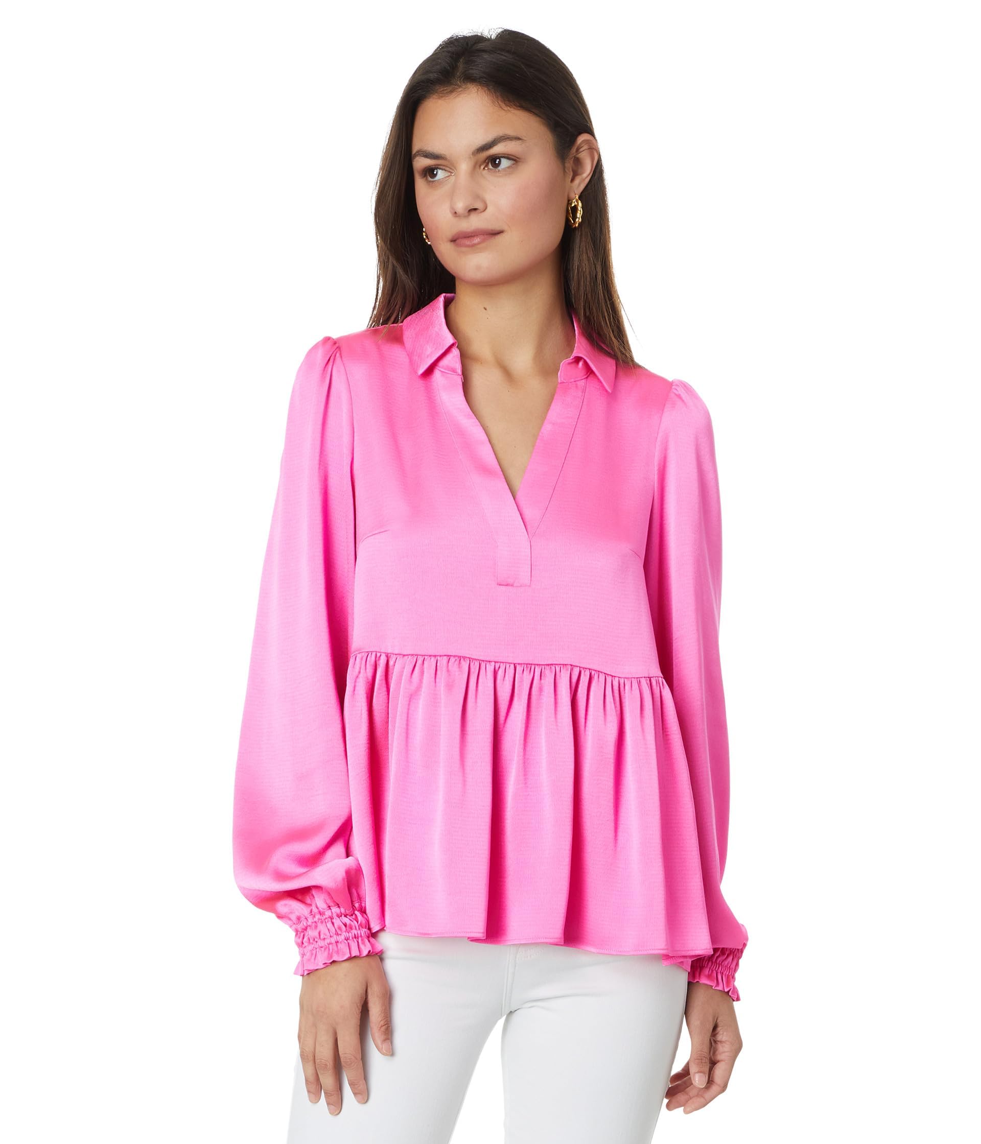 Lilly Pulitzer Women's Jaylene Long Sleeve Blouse - Floral Print Casual Shirt for Spring & Fall | Perfect for Work, Brunch & Date Nights