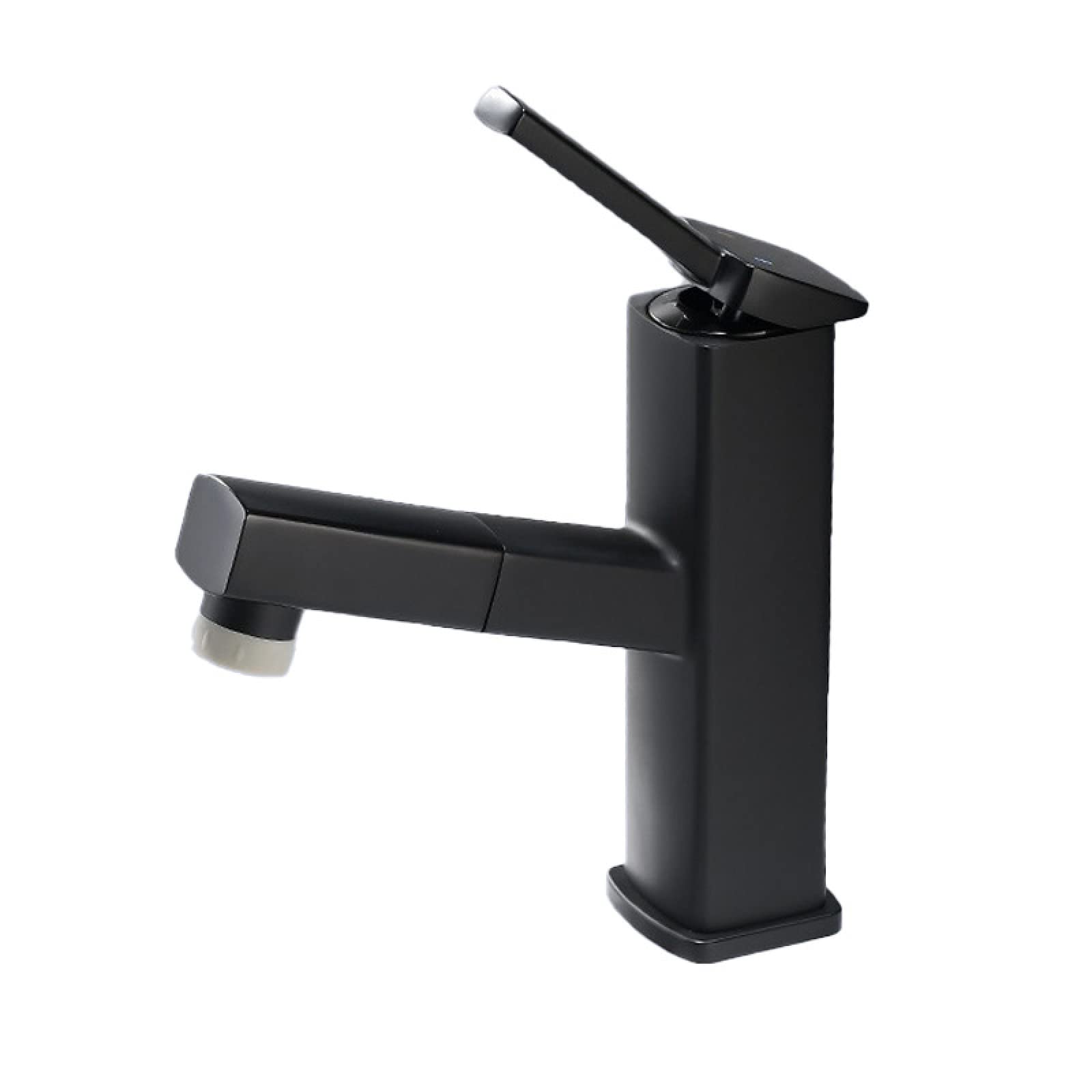Black Single Handle Pull-Out Sprayer Kitchen Faucet with 2 Modes - Cold & Hot Water Brass Sink Mixer Tap for Bathroom or Commemoration - Perfect for Modern Home, Restaurant, and Office Use