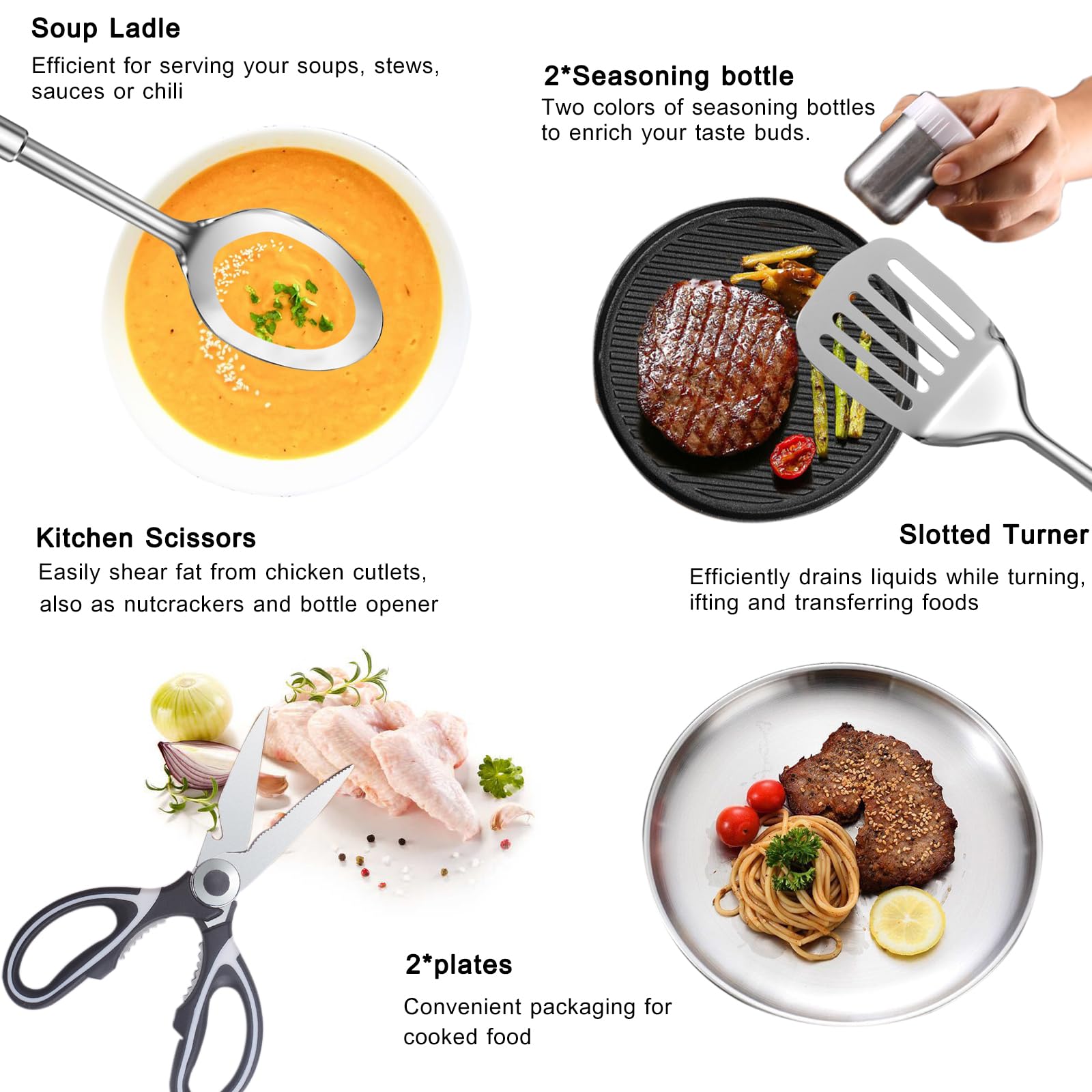 24-Piece Camping Cooking Set - Portable Outdoor Utensils for Camp Kitchen, Grilling & RV Travel | Essential Camping Gear for BBQs, Tent Camping & Picnics | Compact & Durable for Backpacking, Hiking & Outdoor Adventures