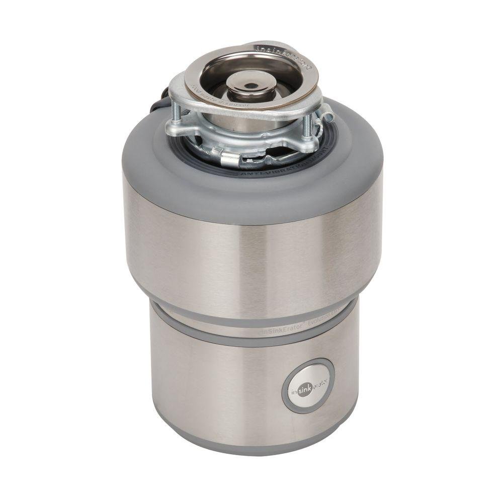 InSinkErator Evolution Excel 1.0 HP Garbage Disposal - Quiet Series, Continuous Feed, Stainless Steel - Perfect for Kitchen Waste Disposal & Eco-Friendly Homes