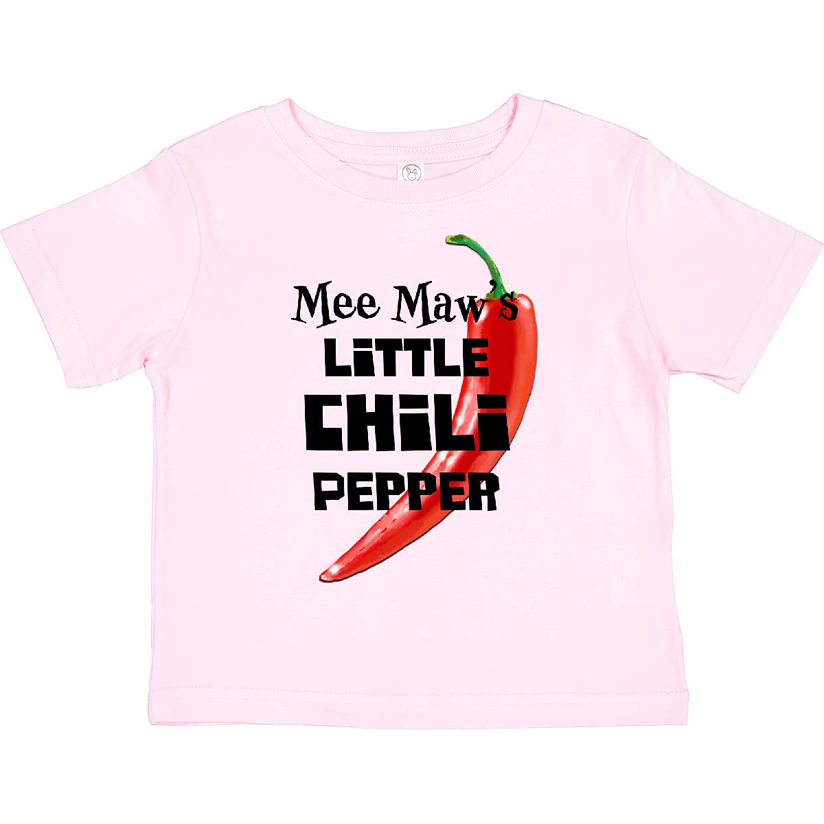 Inktastic Mee Maw's Little Chili Pepper Toddler T-Shirt - Cute Red Chili Print Baby Shirt for Boys & Girls - Perfect for Family Photos, Holidays & Playdates