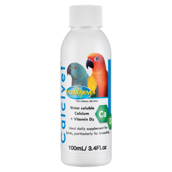 Calcivet Water Soluble Calcium with Vitamin D3 Supplement - 100ml for Strong Bones & Joint Health | Ideal for Pets, Horses & Livestock
