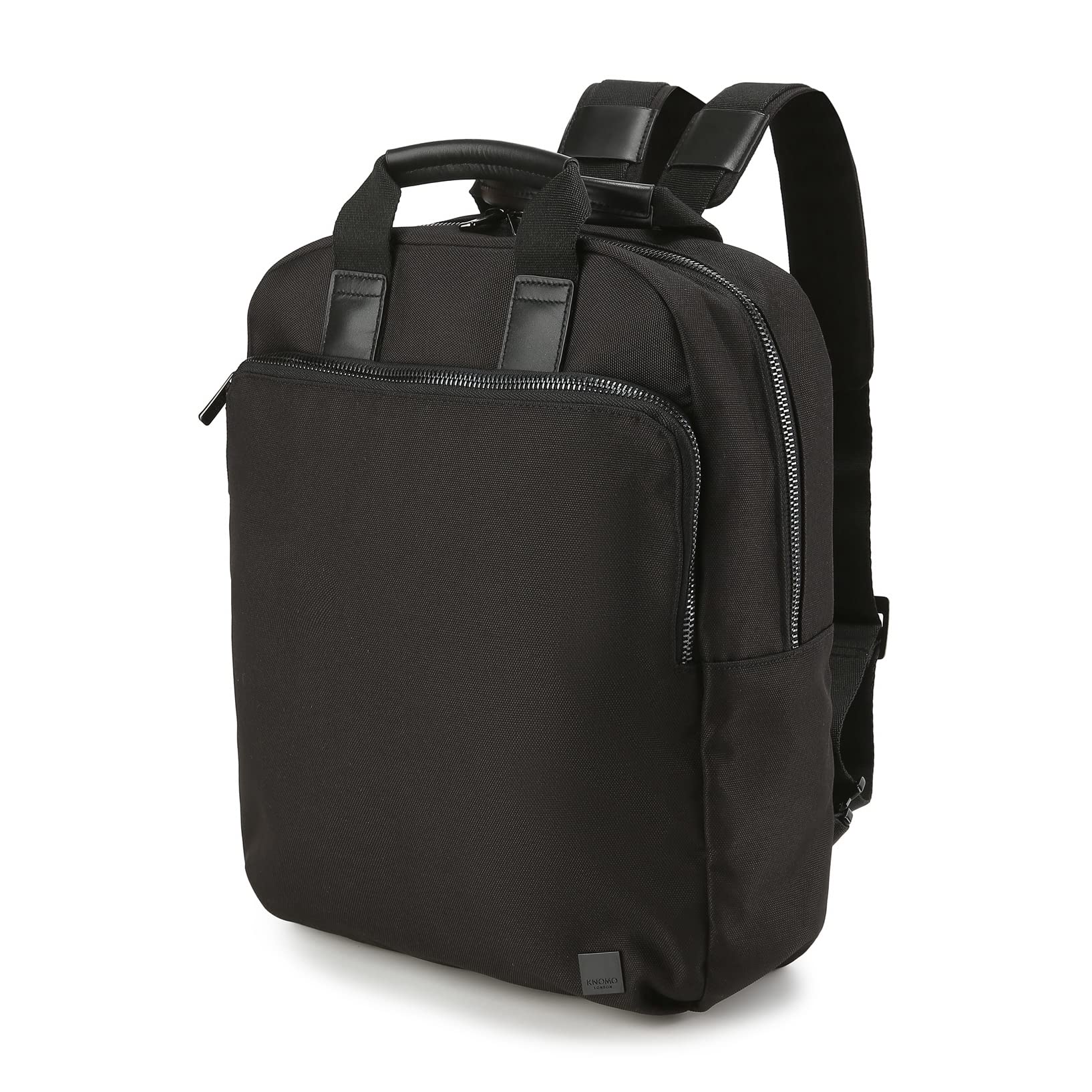 KNOMO James 16 Inch Waterproof Laptop Backpack for Men - Slim Business Briefcase & Travel Rucksack - Durable Casual Daypack for Work, Commuting & Air Travel - Black