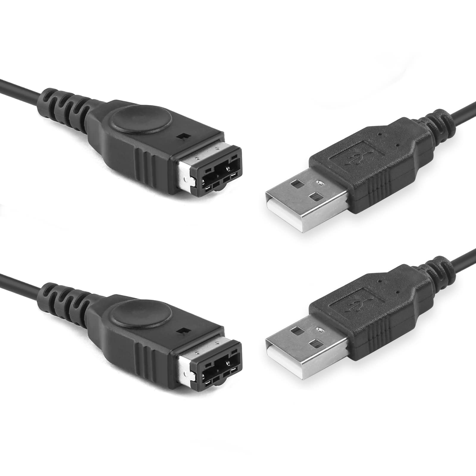 Trenro 2-Pack GBA USB Charger Cable for Nintendo Gameboy Advance SP & DS - Fast Charging Power Cord for Gaming On-The-Go, Travel & Home Use