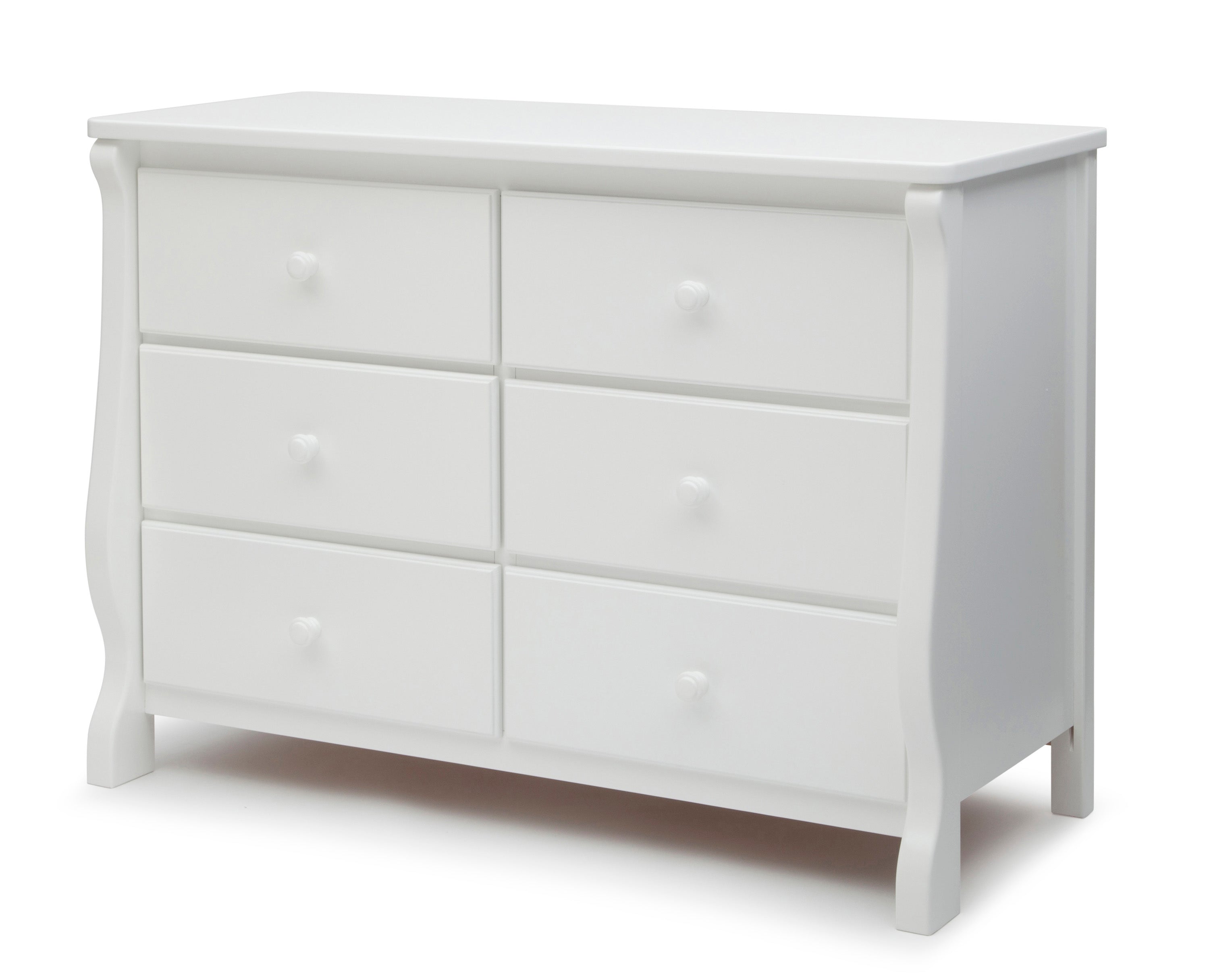 Elegant Canton Eclipse Dresser - Modern Wooden Bedroom Dresser with 6 Drawers, Vintage Style Storage for Bedroom, Living Room, and Office Organization