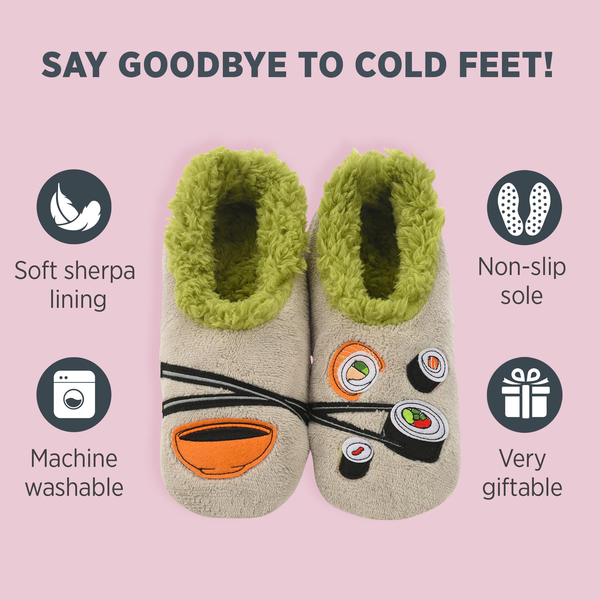 Cozy Non-Slip Fuzzy Slipper Socks for Women - Funny Pairable House Slippers | Perfect for Relaxing at Home, Lounging & Gift Giving
