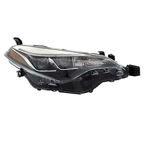 2017-2019 Toyota Corolla LED Daytime Running Lights & Halogen Headlight Assembly - Right Passenger Side Replacement for Improved Visibility & Safety | Perfect for Night Driving & Foggy Conditions