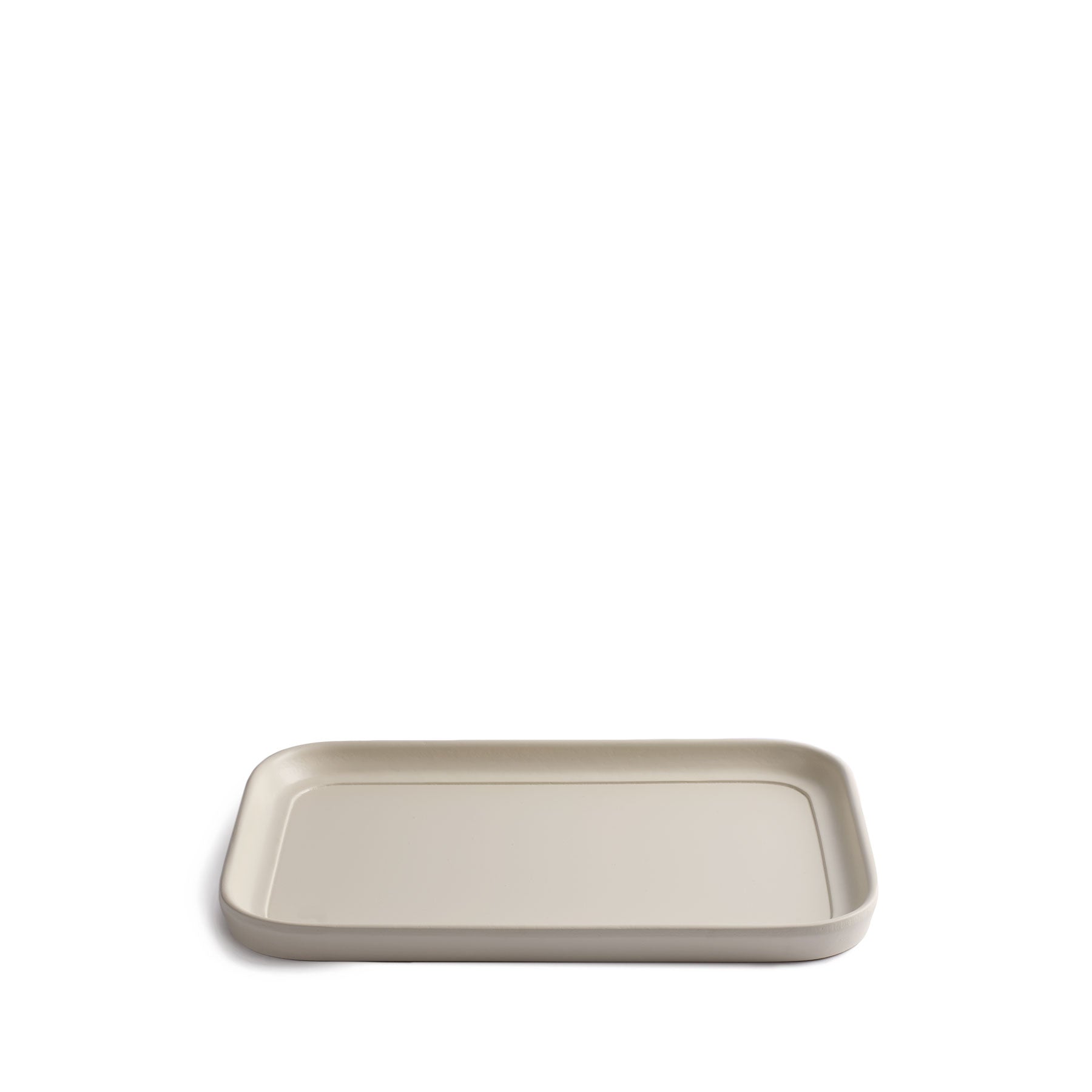Small Bernice Tray in Almond - Elegant Decorative Serving Tray for Coffee Table, Vanity & Home Decor | Perfect for Entertaining Guests