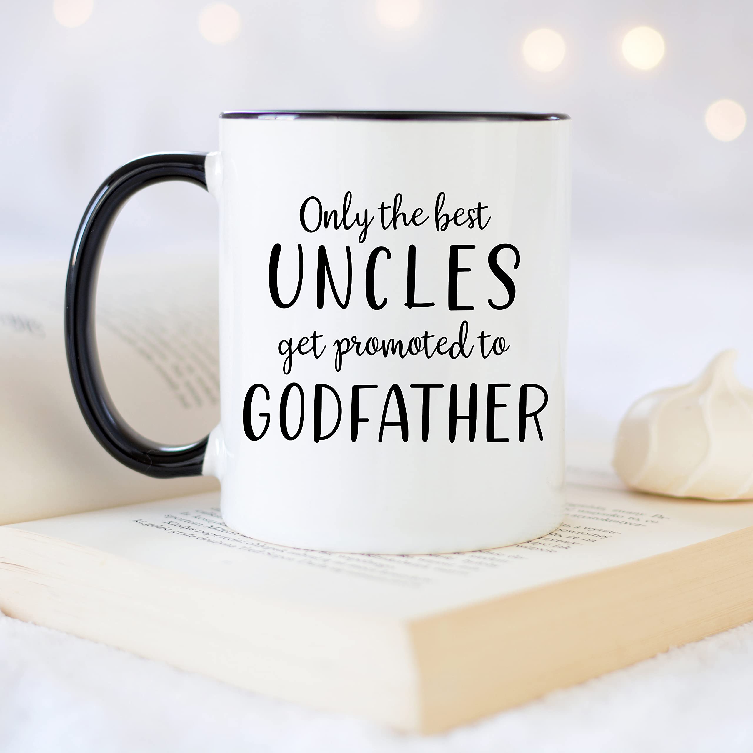 Funny Will You Be My Godparents Proposal Mugs - 11oz Ceramic Cup for Godfather/Godmother - Perfect Godchild Gift, Baptism Proposal & Father's Day Present - Ideal for Coffee, Tea & Hot Drinks (Black Handle)