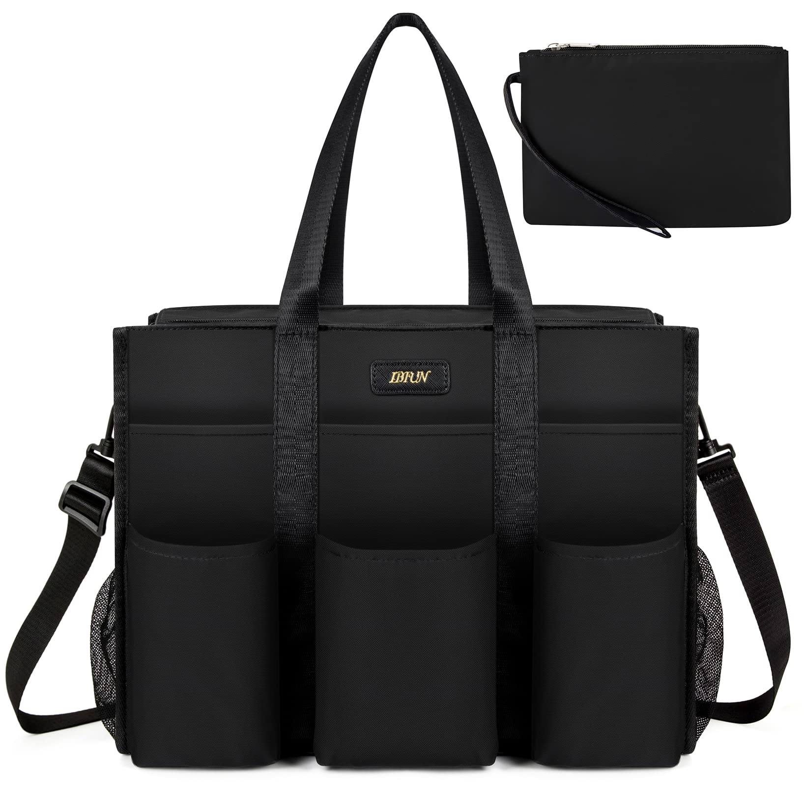 IBFUN 14-Pocket Teacher Tote Bag - Durable Work Bag for Women Professionals & Educators - Perfect for School & Office Use