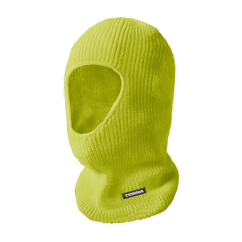 Terra High Visibility Balaclava - 1 Hole Design, Bright Yellow for Safety - Perfect for Motorcycling, Cycling & Outdoor Work