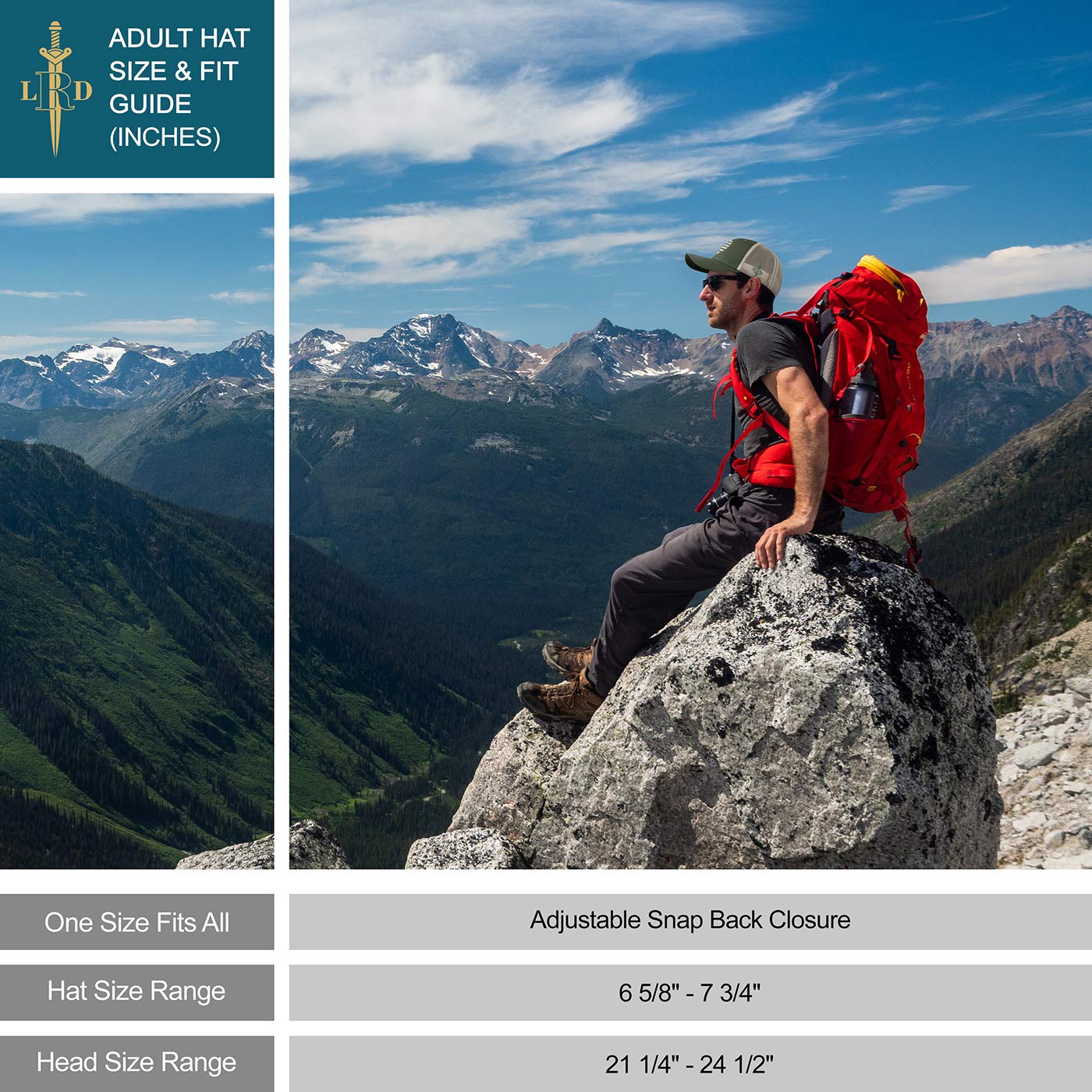 HDE Trucker Hat for Men - Breathable Mesh Snapback Performance Hat for Outdoor, Hiking, Camping & Adventure Activities
