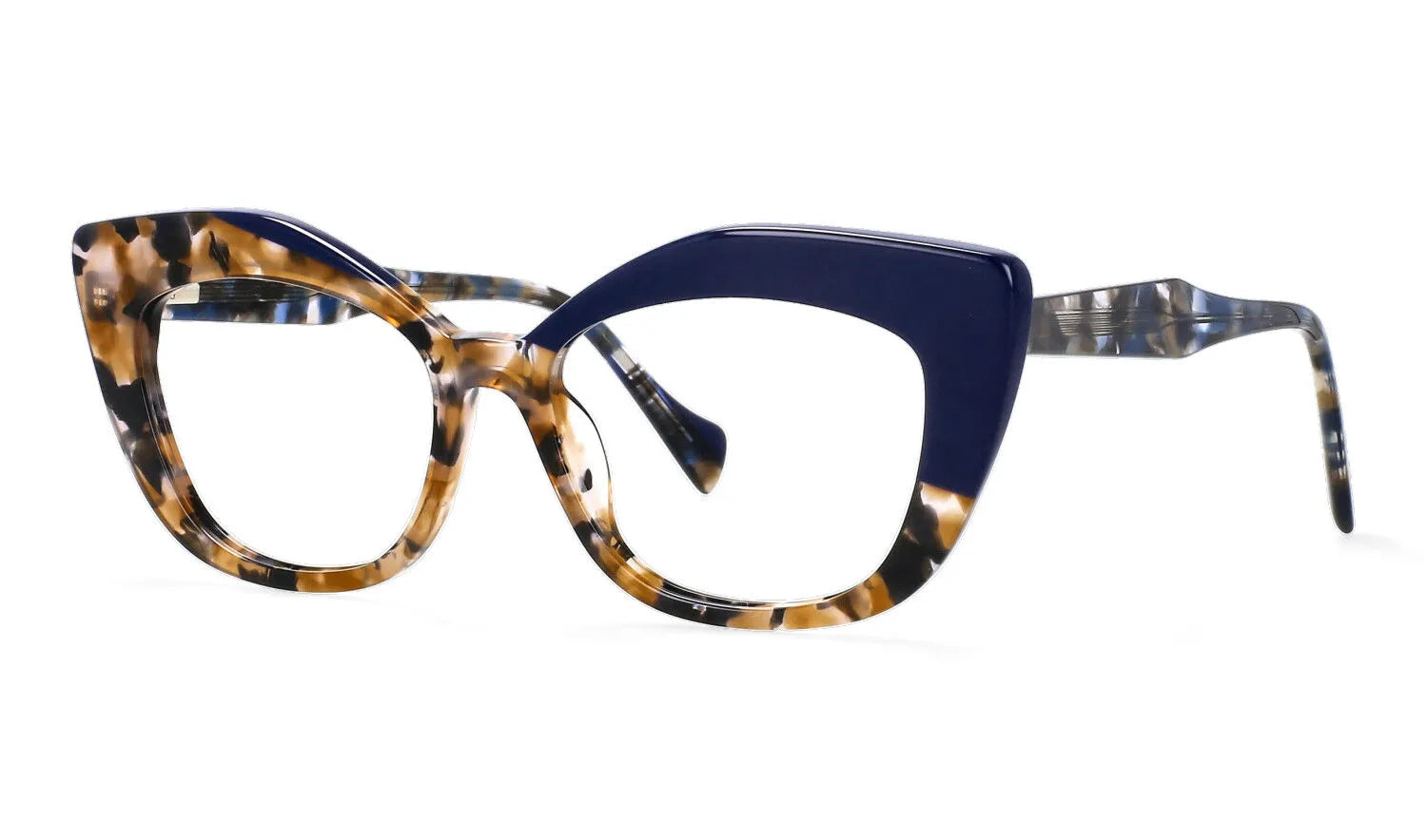 CCspace Women's Full Rim Square Cat Eye Acetate Reading Glasses R56960 - Fashionable & Lightweight for Reading, Working, and Daily Use