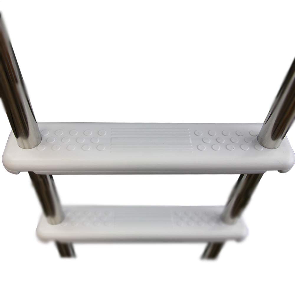 Aqua Select Hi-Rise Reverse Bend Stainless Steel Pool Ladder with Resin Steps | Durable Above Ground Swimming Pool Access Ladder | Perfect for Easy Entry & Exit in Backyard Pools