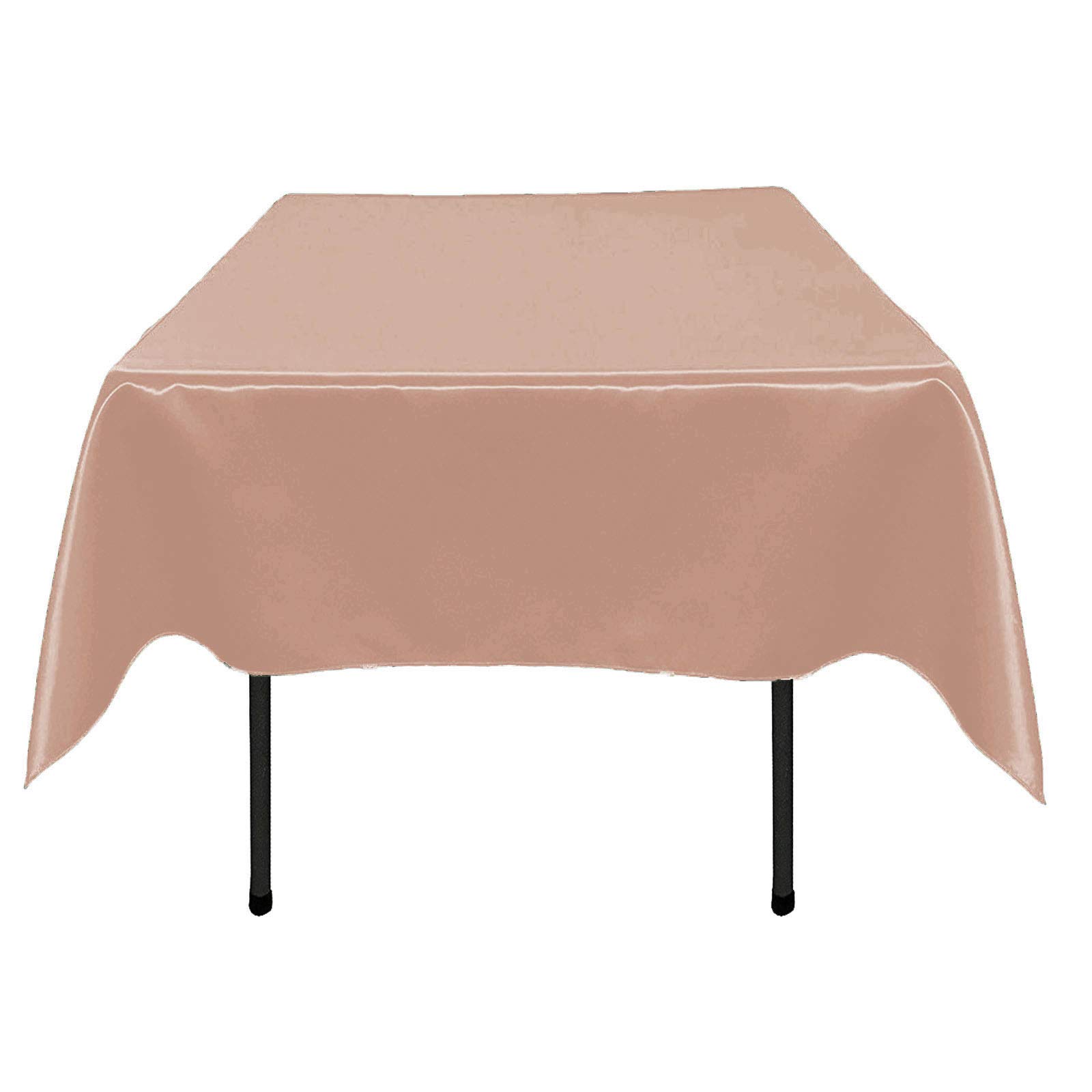 KS Linens 30x30 Inch Satin Square Tablecloth - Premium Restaurant & Home Decor - Perfect for Dining Tables, Coffee Tables, and Special Events (Blush Pink)