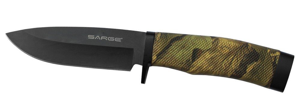 Sarge Knives SK-927 Tactical Pocket Knife with Nitefall Coating - Camouflage Fixed Blade for Outdoor Survival, Hunting, Camping & EDC