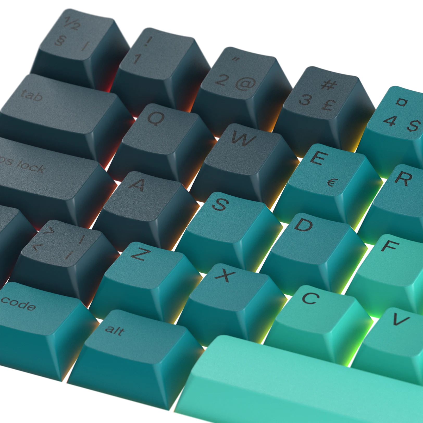 Rainforest Nordic Keycaps for Mechanical Keyboards - Custom Cherry MX Keycap Set for Gaming & Typing (Office, Home, Gaming PC Setup)
