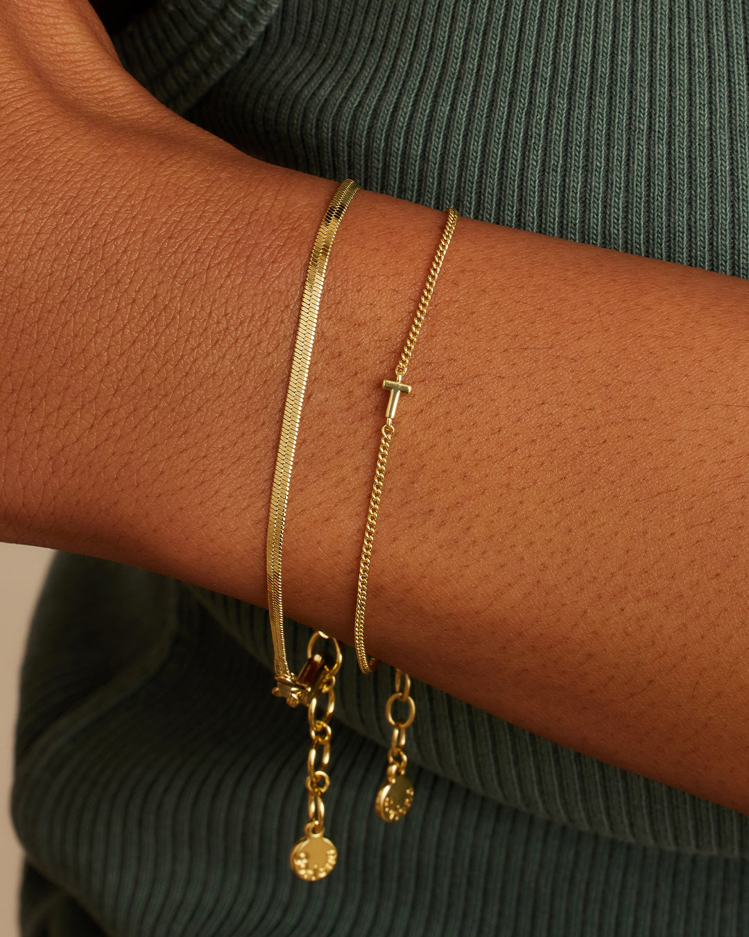 Wilder Mini Alphabet Bracelet - Personalized Initial Letter Bracelet for Women & Girls - Trendy Stackable Jewelry for Everyday Wear & Gifts