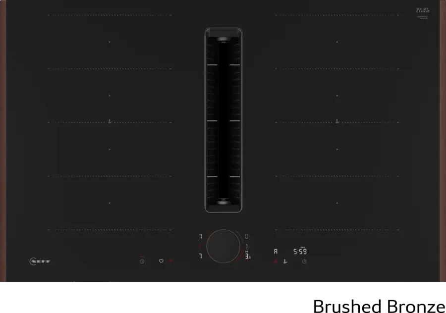 Neff 80cm Built-In Induction Cooktop with Integrated Rangehood - Energy Efficient, Touch Control - Perfect for Modern Kitchens & Open-Plan Living Spaces
