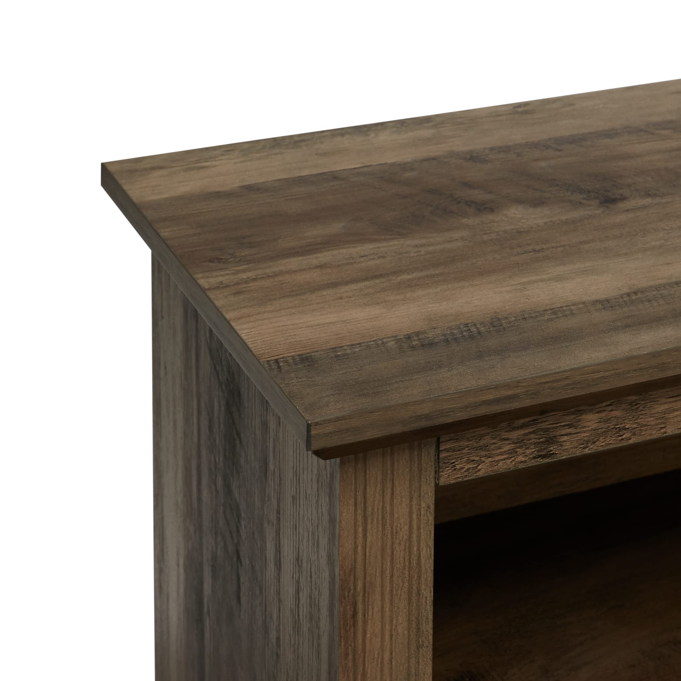 Rockpoint 70 Inch Modern TV Stand with Storage - Rustic Oak Media Console Entertainment Center for TVs up to 80 Inches - Perfect for Living Room, Home Theater & Entertainment Spaces