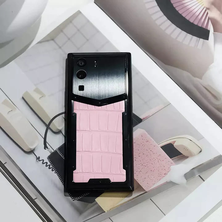 METAVERTU Alligator Skin 5G Web3 Smartphone - Luxury Sakura Pink Edition | Perfect for Business Professionals & Crypto Enthusiasts