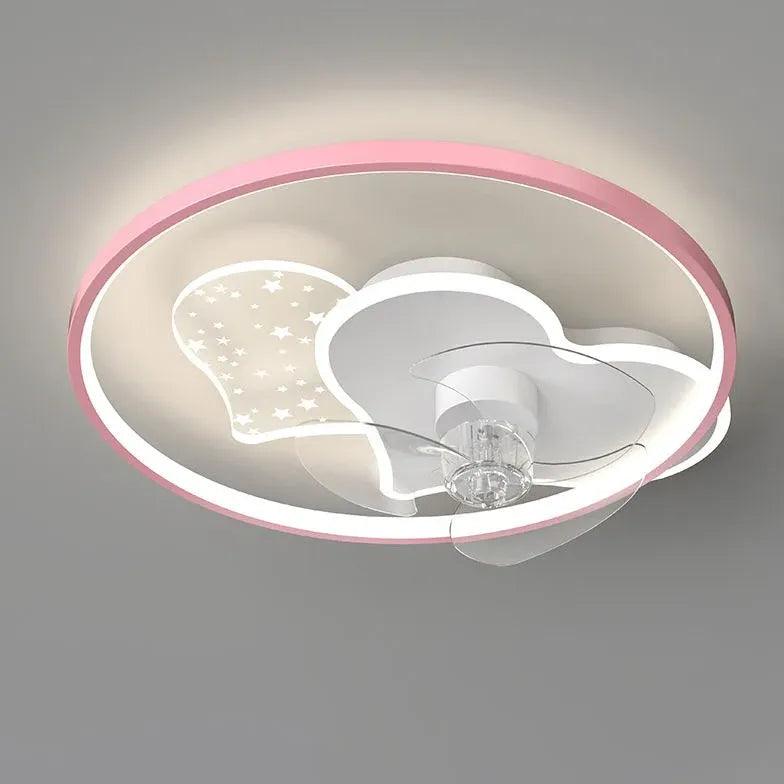 Modern Transparent Cloud LED Ceiling Fan with Light - Energy Efficient Smart Fan for Bedroom, Living Room & Office