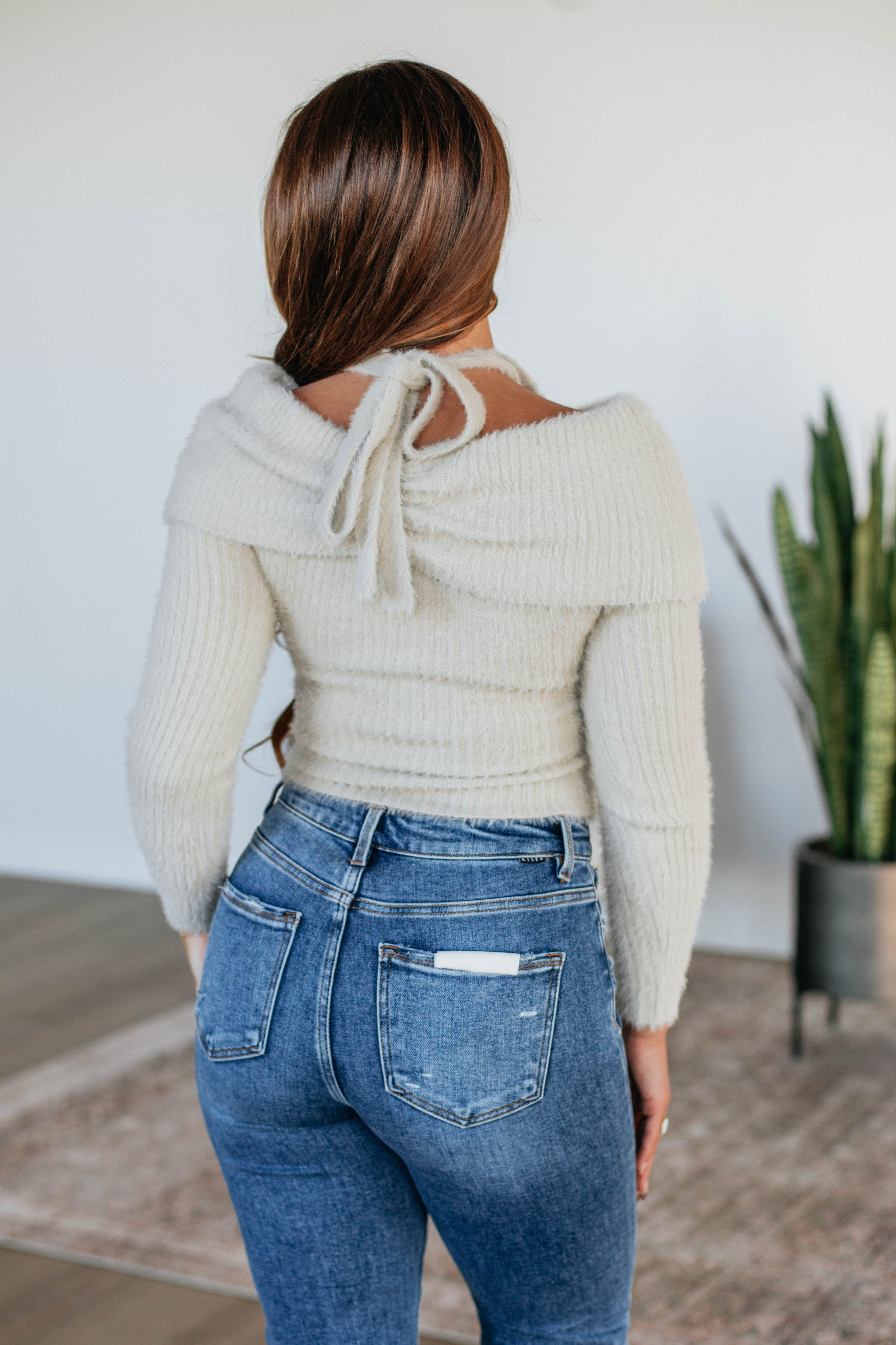Mirabella Women's Chunky Knit Sweater - Soft Ecru Cable Pullover for Fall & Winter | Cozy Casual Wear for Office, Dates & Outings