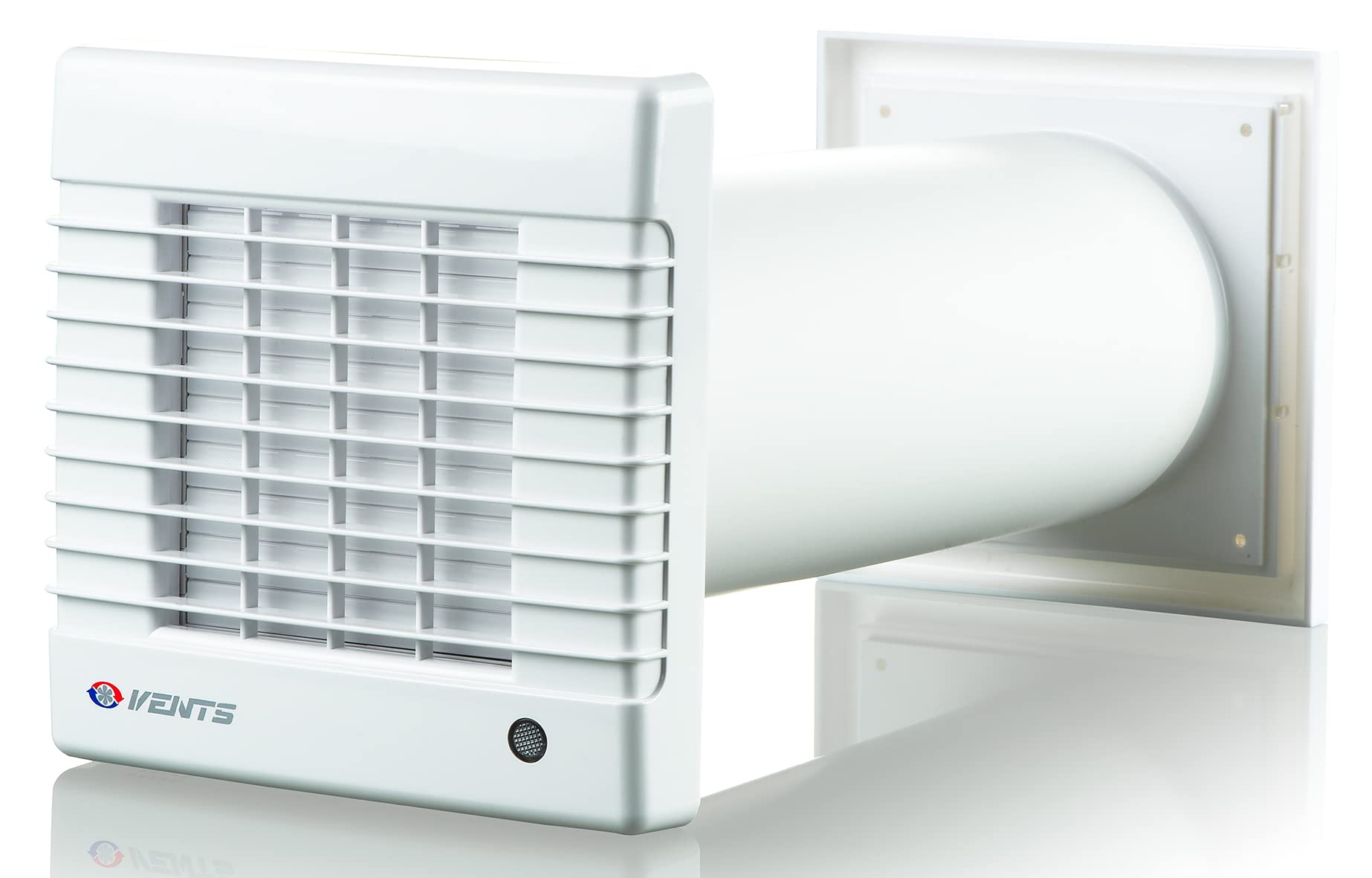 VENTS-US GK 125 MA - 5 Inch Through-The-Wall Exhaust Ventilation Fan with 102 CFM, Easy Installation, Includes PVC Duct & Plastic Cover - Perfect for Bathroom, Kitchen, Laundry Room Ventilation