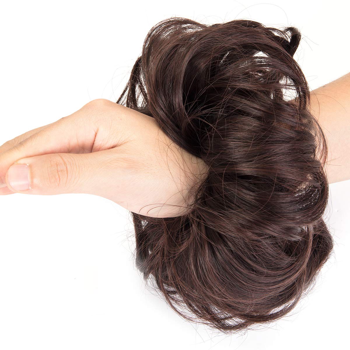 Messy Hair Bun Extensions for Women - Clip-in Chignon Hairpiece with Scrunchies for Updo Hairstyles | Perfect for Weddings, Parties & Everyday Wear