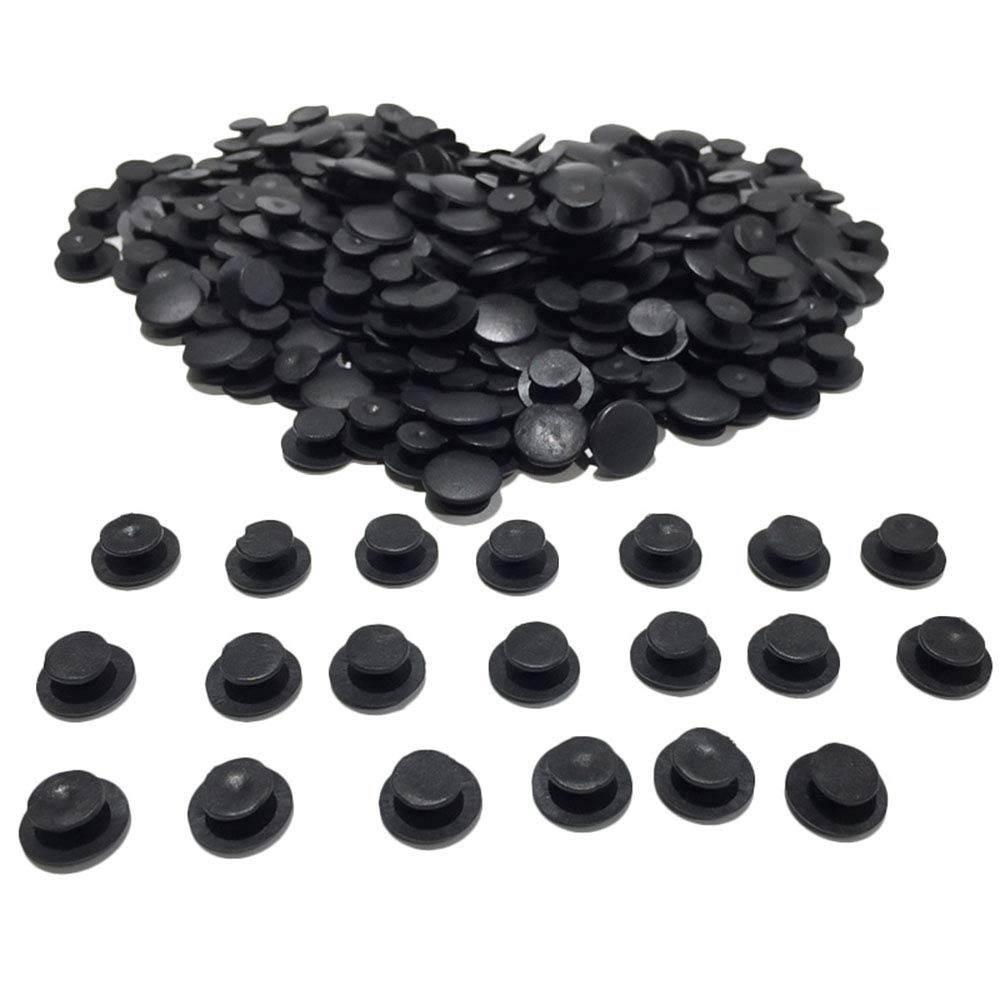 50PCS Black Plastic Buttons for DIY Crafts - Shoe Charms, Jewelry Making, Scrapbooking & Home Decor Accessories